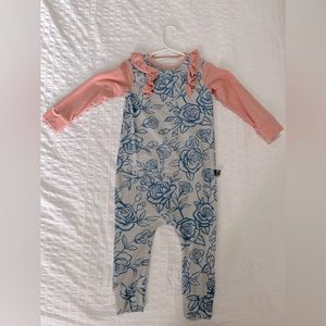 Rags Ruffle Shoulder Floral Romper